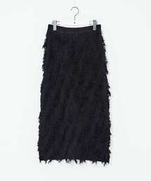 JACQUARD FRINGE KNIT SKIRT