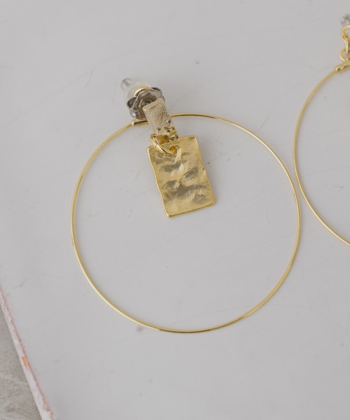 KATHARINE ROSS（キャサリンロス）の「【KATHARINE ROSS】２ＷＡＹフープピアス（ピアス（両耳用）・レディース・ゴールド・MEDIUM）」の2枚目の写真