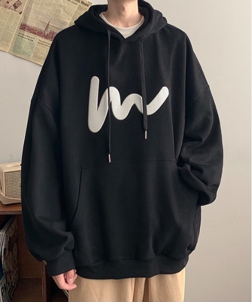 Burner（バーナー）の「【OKUOKU Recommend Select】前面プリント パーカー oku-parker-691956052680-21 U（パーカー・メンズ・ブラック/ネイビー/グレー/グリーン・M/L/XL）」の3枚目の写真