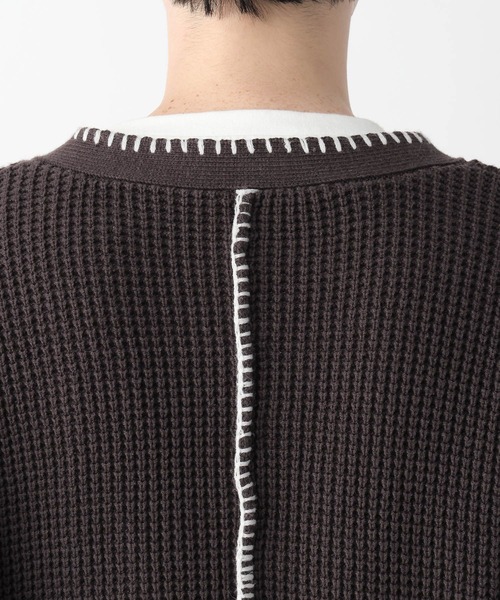 RAGEBLUE（レイジブルー）の「ハンドステッチ/ニットカーディガン（カーディガン/ボレロ・メンズ・イエロー/グリーン/スミクロ・MEDIUM/LARGE）」の13枚目の写真