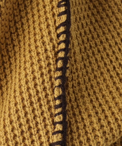 RAGEBLUE（レイジブルー）の「ハンドステッチ/ニットカーディガン（カーディガン/ボレロ・メンズ・イエロー/グリーン/スミクロ・MEDIUM/LARGE）」の15枚目の写真