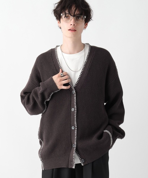 RAGEBLUE（レイジブルー）の「ハンドステッチ/ニットカーディガン（カーディガン/ボレロ・メンズ・イエロー/グリーン/スミクロ・MEDIUM/LARGE）」の17枚目の写真