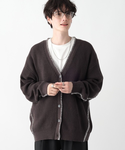 RAGEBLUE（レイジブルー）の「ハンドステッチ/ニットカーディガン（カーディガン/ボレロ・メンズ・イエロー/グリーン/スミクロ・MEDIUM/LARGE）」の19枚目の写真