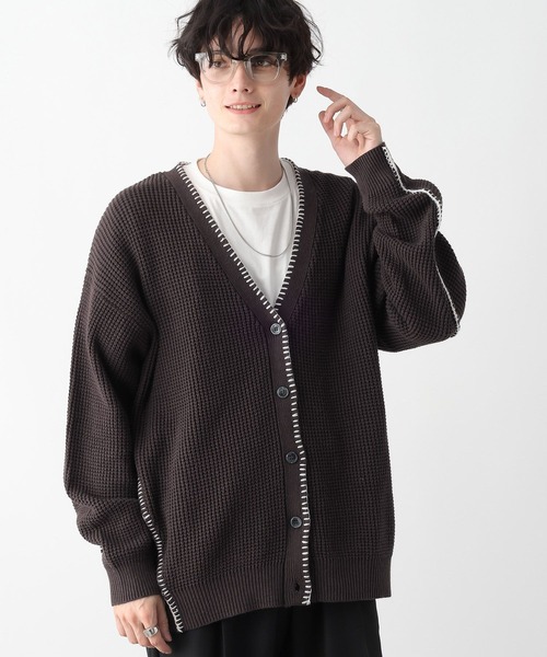 RAGEBLUE（レイジブルー）の「ハンドステッチ/ニットカーディガン（カーディガン/ボレロ・メンズ・イエロー/グリーン/スミクロ・MEDIUM/LARGE）」の20枚目の写真