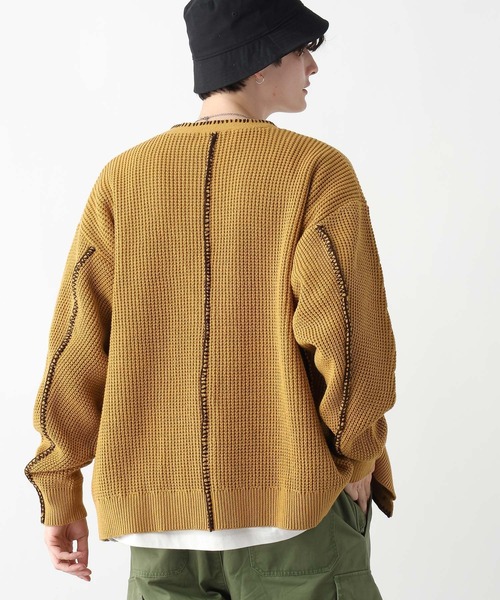 RAGEBLUE（レイジブルー）の「ハンドステッチ/ニットカーディガン（カーディガン/ボレロ・メンズ・イエロー/グリーン/スミクロ・MEDIUM/LARGE）」の21枚目の写真