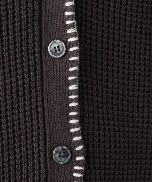 RAGEBLUE（レイジブルー）の「ハンドステッチ/ニットカーディガン（カーディガン/ボレロ・メンズ・イエロー/グリーン/スミクロ・MEDIUM/LARGE）」の10枚目の写真