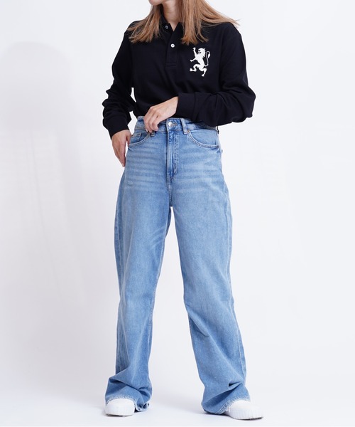 GIORDANO（ジョルダーノ）の「[ GIORDANO ] ビッグライオン刺繍ドライストレッチ長袖ポロシャツ（ポロシャツ・メンズ・ブラック/アイボリー/ネイビー・MEDIUM/X-LARGE/LARGE/SMALL）」の22枚目の写真