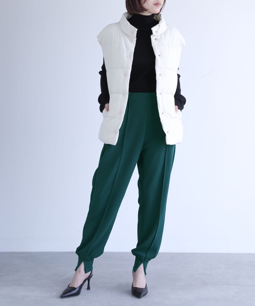 n'OrLABEL(ノアールレーベル)の「『裾スリットジョガーパンツ』(その他パンツ・レディース・グレイッシュブルー/ボルドー/グリーン/ブラウン/ブラック・1/2)」の12枚目の写真