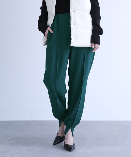 n'OrLABEL(ノアールレーベル)の「『裾スリットジョガーパンツ』(その他パンツ・レディース・グレイッシュブルー/ボルドー/グリーン/ブラウン/ブラック・1/2)」の10枚目の写真