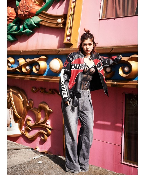 DURAS（デュラス）の「パッド付きシアーボディスーツ（Tシャツ/カットソー・レディース・ブラック/ホワイト・S/M）」の10枚目の写真