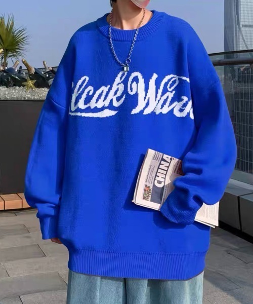 ROOPTOKYO（ループトウキョウ）の「ロゴプルオーバーニット（ニット/セーター・メンズ・ブラック/レッド/ブルー・M/L/XL/2XL）」の2枚目の写真