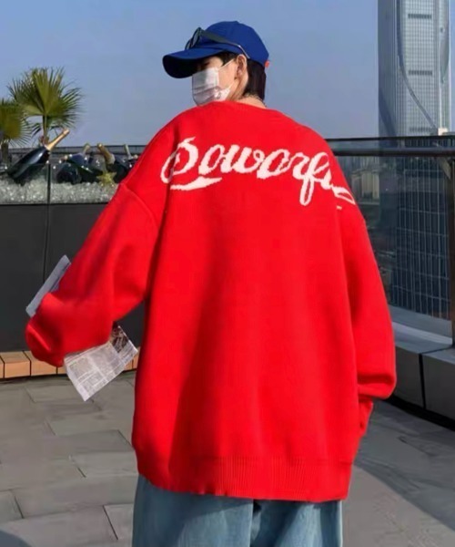 ROOPTOKYO（ループトウキョウ）の「ロゴプルオーバーニット（ニット/セーター・メンズ・ブラック/レッド/ブルー・M/L/XL/2XL）」の11枚目の写真