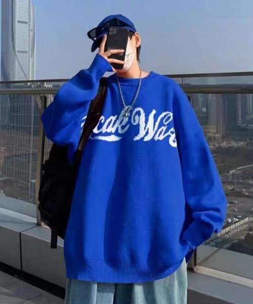 ROOPTOKYO（ループトウキョウ）の「ロゴプルオーバーニット（ニット/セーター・メンズ・ブラック/レッド/ブルー・M/L/XL/2XL）」の15枚目の写真