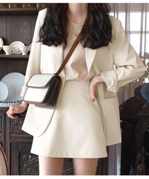 Dabuwawa::ジャケット スカート セットアップ:L[RESALE] 7days Life Styling セットアップ 「洗える」軽やか仕立て2