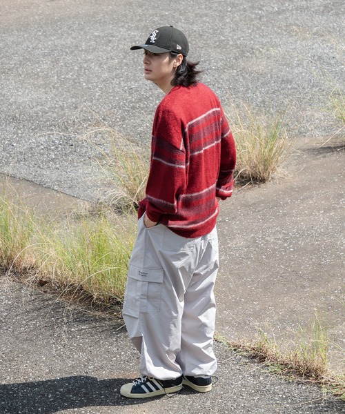 kutir（クティール）の「スノーカーゴワイドパンツ(セットアップ着用可能)（カーゴパンツ・メンズ・チャコールグレー/ブラック/ライトグレー/ネイビー・MEDIUM/SMALL/LARGE）」の8枚目の写真