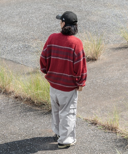 kutir（クティール）の「スノーカーゴワイドパンツ(セットアップ着用可能)（カーゴパンツ・メンズ・チャコールグレー/ブラック/ライトグレー/ネイビー・MEDIUM/SMALL/LARGE）」の7枚目の写真