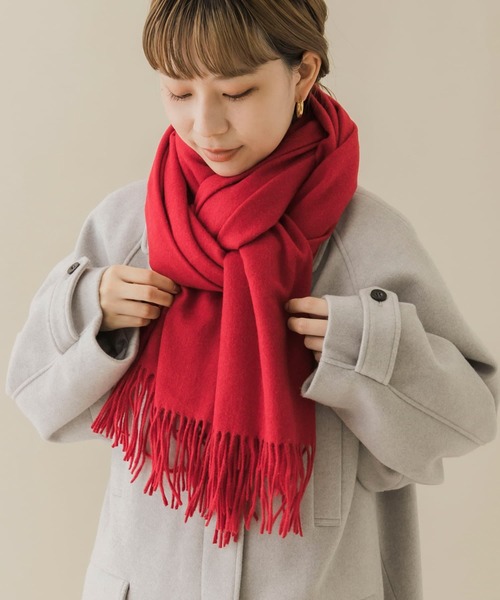 SMELLY(スメリー)の「ムジシンプルカラーマフラー(マフラー・レディース・ラベンダー/ブルー/ブラック/グレー/モカ/レッド・-)」の6枚目の写真