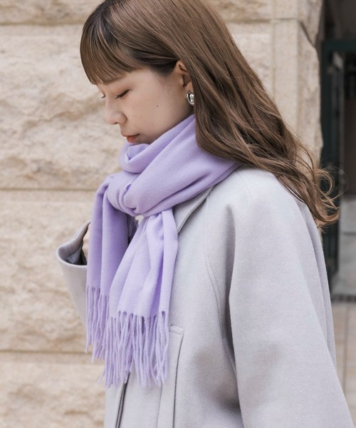 SMELLY(スメリー)の「ムジシンプルカラーマフラー(マフラー・レディース・ラベンダー/ブルー/ブラック/グレー/モカ/レッド・-)」の18枚目の写真