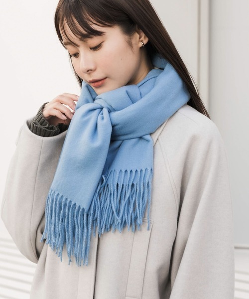 SMELLY(スメリー)の「ムジシンプルカラーマフラー(マフラー・レディース・ラベンダー/ブルー/ブラック/グレー/モカ/レッド・-)」の19枚目の写真