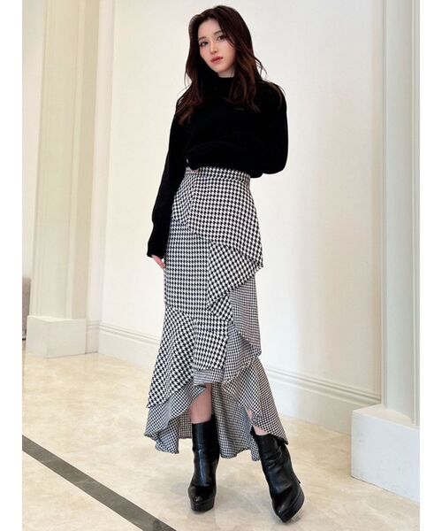 RESEXXY（リゼクシー）の「コクーンクロップドニット（ニット/セーター・レディース・ベージュ/ブラック/ホワイト・FREE）」の7枚目の写真