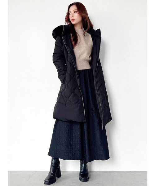 RESEXXY（リゼクシー）の「コクーンクロップドニット（ニット/セーター・レディース・ベージュ/ブラック/ホワイト・FREE）」の20枚目の写真