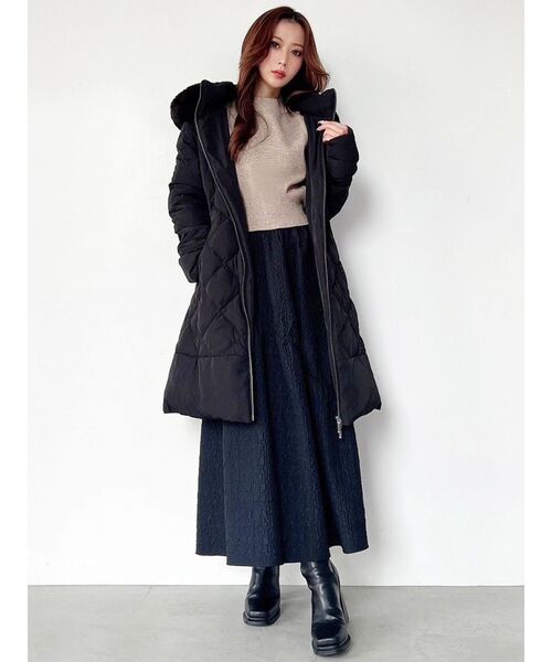 RESEXXY（リゼクシー）の「コクーンクロップドニット（ニット/セーター・レディース・ベージュ/ブラック/ホワイト・FREE）」の21枚目の写真