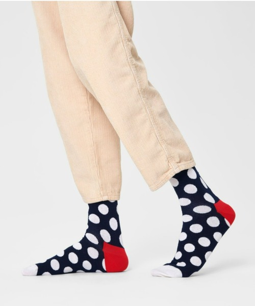 Happy Socks(ハッピーソックス)の「Happy Socks BIG DOT クルーソックス 10201101(ソックス/靴下・レディース・ブラック/ネイビー・M/XL/L)」の2枚目の写真