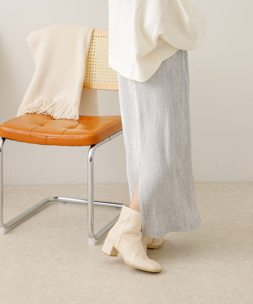 HEYUMM（ヘユム）の「ベロアナロースカート（スカート・レディース・チャコールグレー/ライトグレー/アイボリー・ONE）」の10枚目の写真