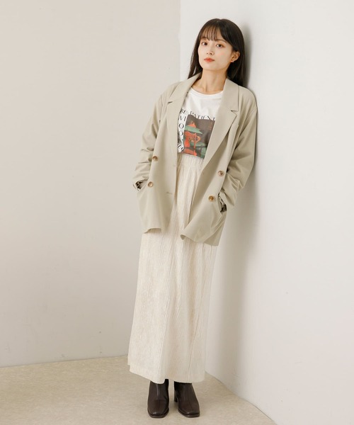 HEYUMM（ヘユム）の「ベロアナロースカート（スカート・レディース・チャコールグレー/ライトグレー/アイボリー・ONE）」の9枚目の写真