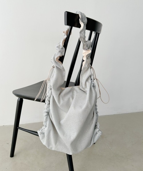 セール】shirring glitter shoulder bag／シャーリングドロスト