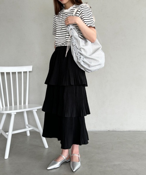 セール】shirring glitter shoulder bag／シャーリングドロスト