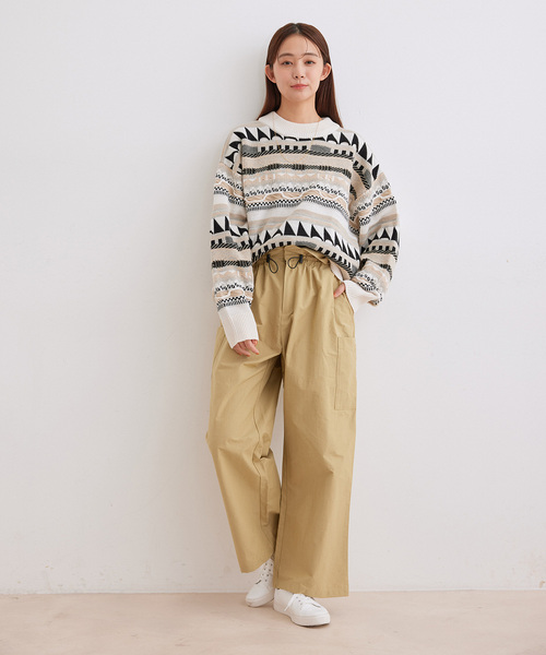 Jayro（ジャイロ）の「ウエストドロストパンツ（その他パンツ・レディース・カーキ/ベージュ/ブラック・FREE）」の8枚目の写真
