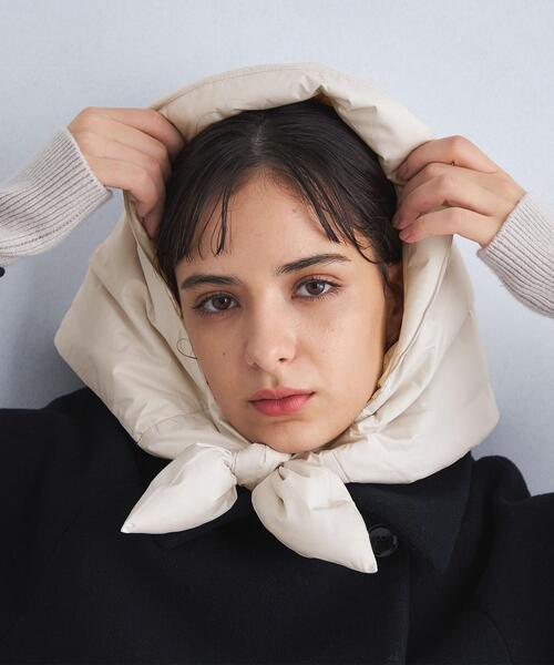 ORCIVAL（オーシバル）の「【WEB限定】＜ORCIVAL＞ダウンフード（ネックウォーマー/スヌード・レディース・ブラック/ライトグレー・FREE）」の10枚目の写真