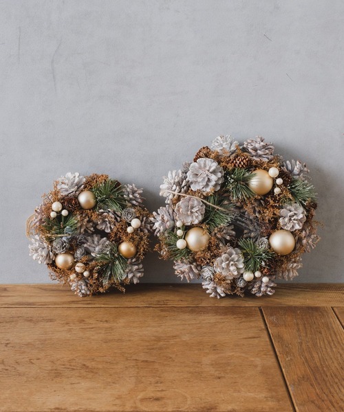 BIRTHDAY BAR(バースデイバー)の「merry wreath クリスマスリース Sサイズ(インテリア雑貨・レディース・ホワイト・0)」の3枚目の写真