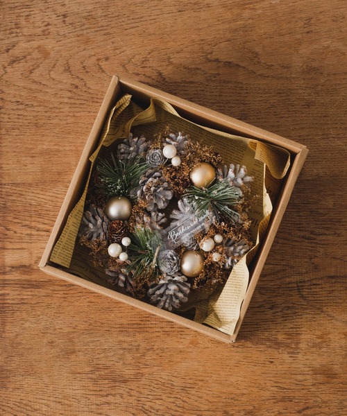 BIRTHDAY BAR(バースデイバー)の「merry wreath クリスマスリース Sサイズ(インテリア雑貨・レディース・ホワイト・0)」の5枚目の写真