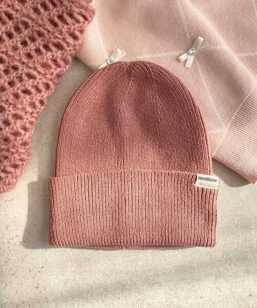 MAJESTIC LEGON（マジェスティックレゴン）の「カラーニットキャップ（ニットキャップ/ビーニー・レディース・ベージュ/ミント/ピンク/チャコールグレー・FREE）」の4枚目の写真