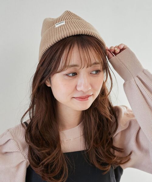 MAJESTIC LEGON（マジェスティックレゴン）の「カラーニットキャップ（ニットキャップ/ビーニー・レディース・ベージュ/ミント/ピンク/チャコールグレー・FREE）」の9枚目の写真