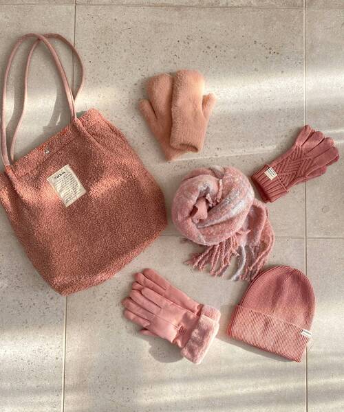 MAJESTIC LEGON（マジェスティックレゴン）の「カラーニットキャップ（ニットキャップ/ビーニー・レディース・ベージュ/ミント/ピンク/チャコールグレー・FREE）」の12枚目の写真