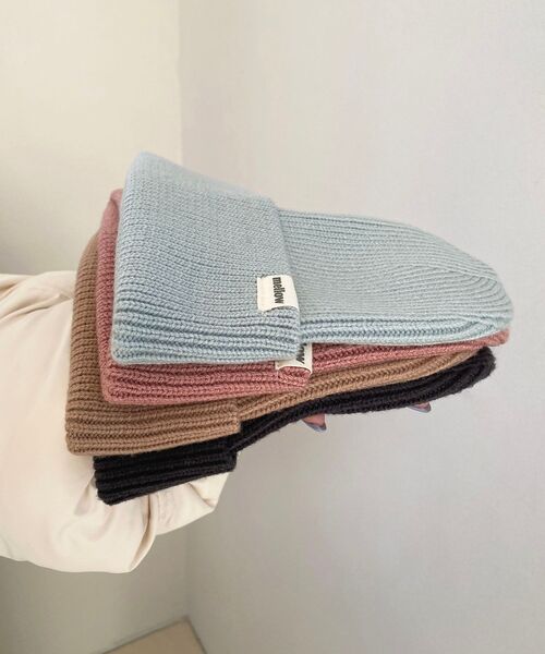 MAJESTIC LEGON（マジェスティックレゴン）の「カラーニットキャップ（ニットキャップ/ビーニー・レディース・ベージュ/ミント/ピンク/チャコールグレー・FREE）」の14枚目の写真