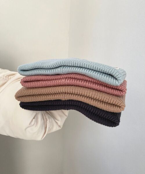 MAJESTIC LEGON（マジェスティックレゴン）の「カラーニットキャップ（ニットキャップ/ビーニー・レディース・ベージュ/ミント/ピンク/チャコールグレー・FREE）」の15枚目の写真