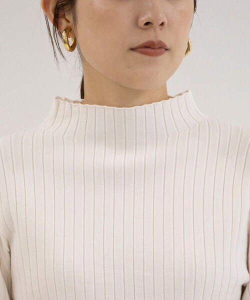 NOLLEY’S（ノーリーズ）の「《手洗い可能》アームウォーマー付きリブプルオーバーニット（ニット/セーター・レディース・チャコールグレー/アイボリー/ブラック・38）」の11枚目の写真