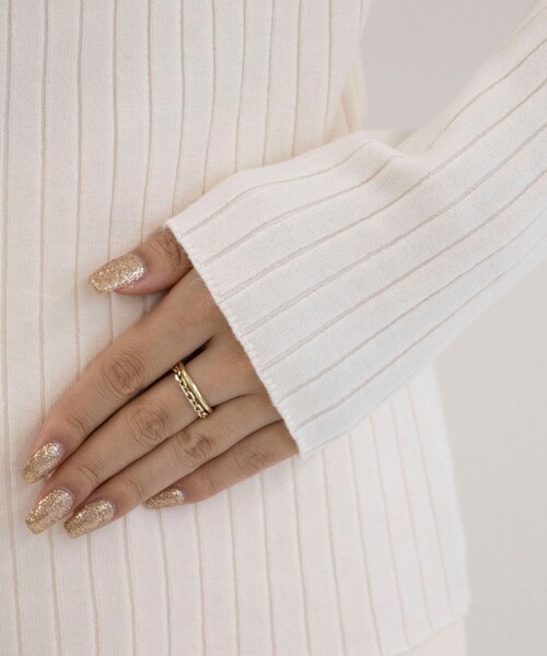 NOLLEY’S（ノーリーズ）の「《手洗い可能》アームウォーマー付きリブプルオーバーニット（ニット/セーター・レディース・チャコールグレー/アイボリー/ブラック・38）」の13枚目の写真