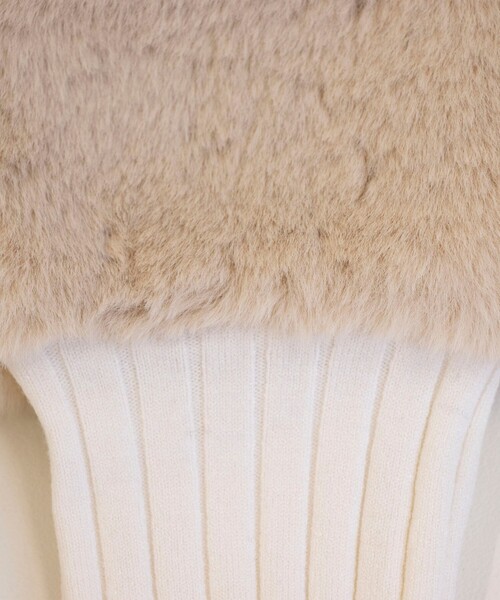 NOLLEY’S（ノーリーズ）の「《手洗い可能》アームウォーマー付きリブプルオーバーニット（ニット/セーター・レディース・チャコールグレー/アイボリー/ブラック・38）」の18枚目の写真