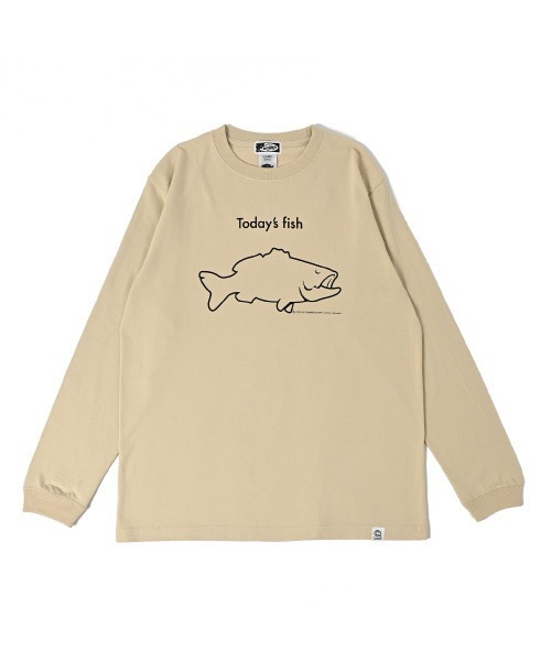NOTHINKER(ノーシンカー)の「TODAY'S FISH Long T-shirt(Tシャツ/カットソー・メンズ・ライム/サンドベージュ・LARGE/X-LARGE/MEDIUM)」の2枚目の写真