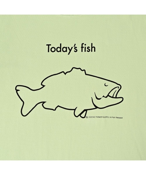 NOTHINKER(ノーシンカー)の「TODAY'S FISH Long T-shirt(Tシャツ/カットソー・メンズ・ライム/サンドベージュ・LARGE/X-LARGE/MEDIUM)」の4枚目の写真