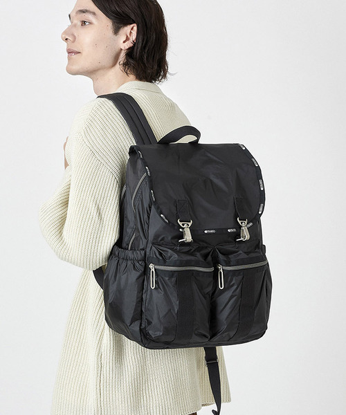 美品✨️LeSportsac　レスポートサック　リュック　バックパック　ブラック FUNCTIONAL BACKPACK ブラックC（バックパック/リュック