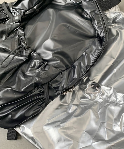 non-hedge（ノンヘッジ）の「ドローコードポケリュックサック（バックパック/リュック・レディース・ブラック/シルバー・FREE）」の10枚目の写真