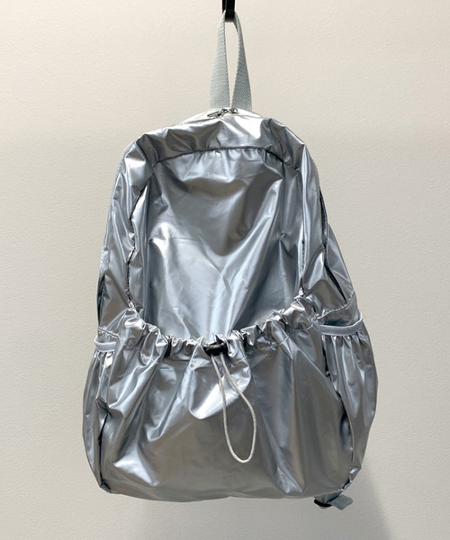 non-hedge（ノンヘッジ）の「ドローコードポケリュックサック（バックパック/リュック・レディース・ブラック/シルバー・FREE）」の12枚目の写真