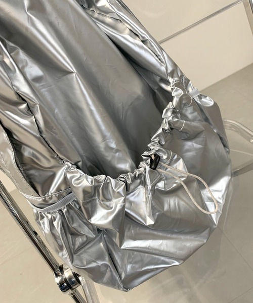 non-hedge（ノンヘッジ）の「ドローコードポケリュックサック（バックパック/リュック・レディース・ブラック/シルバー・FREE）」の18枚目の写真