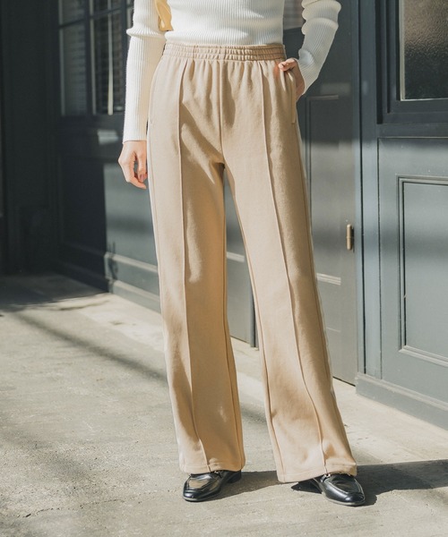 Liyoca ハイウエストペンシルパンツ/テーパードパンツ〈サイドライン入り〉 Liyoca（リヨカ）の「【Made in JAPAN】ハイウエストペンシル